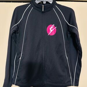 Charles River Apparel Black Jacket with Pink Logo